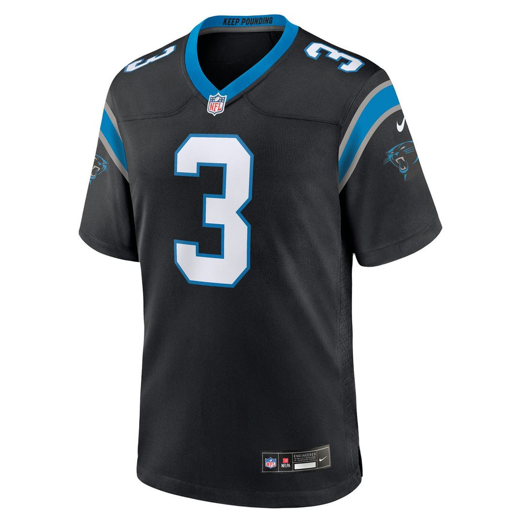 Princely Umanmielen Carolina Panthers Nike Team Game Jersey -  Black