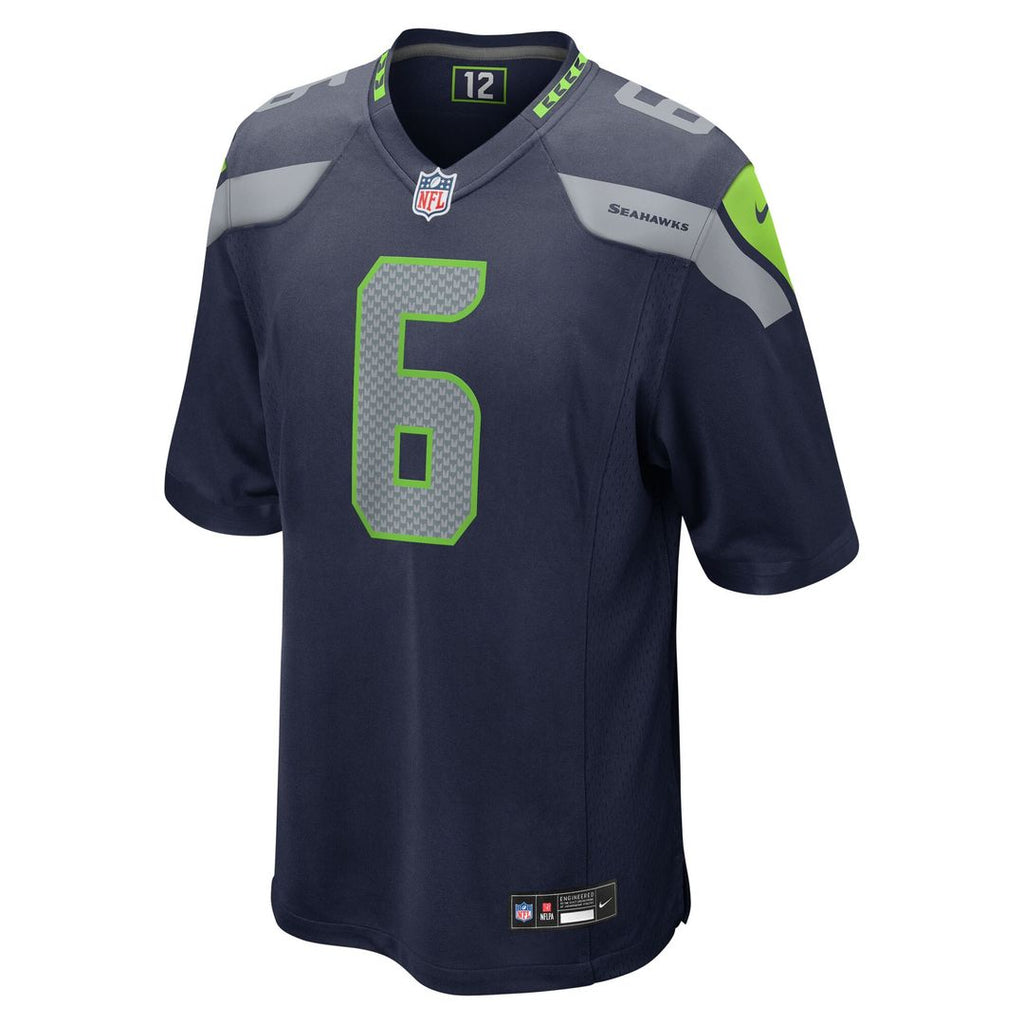 Jalen Milroe Seattle Seahawks Nike 2025 NFL Draft Game Jersey - College Navy