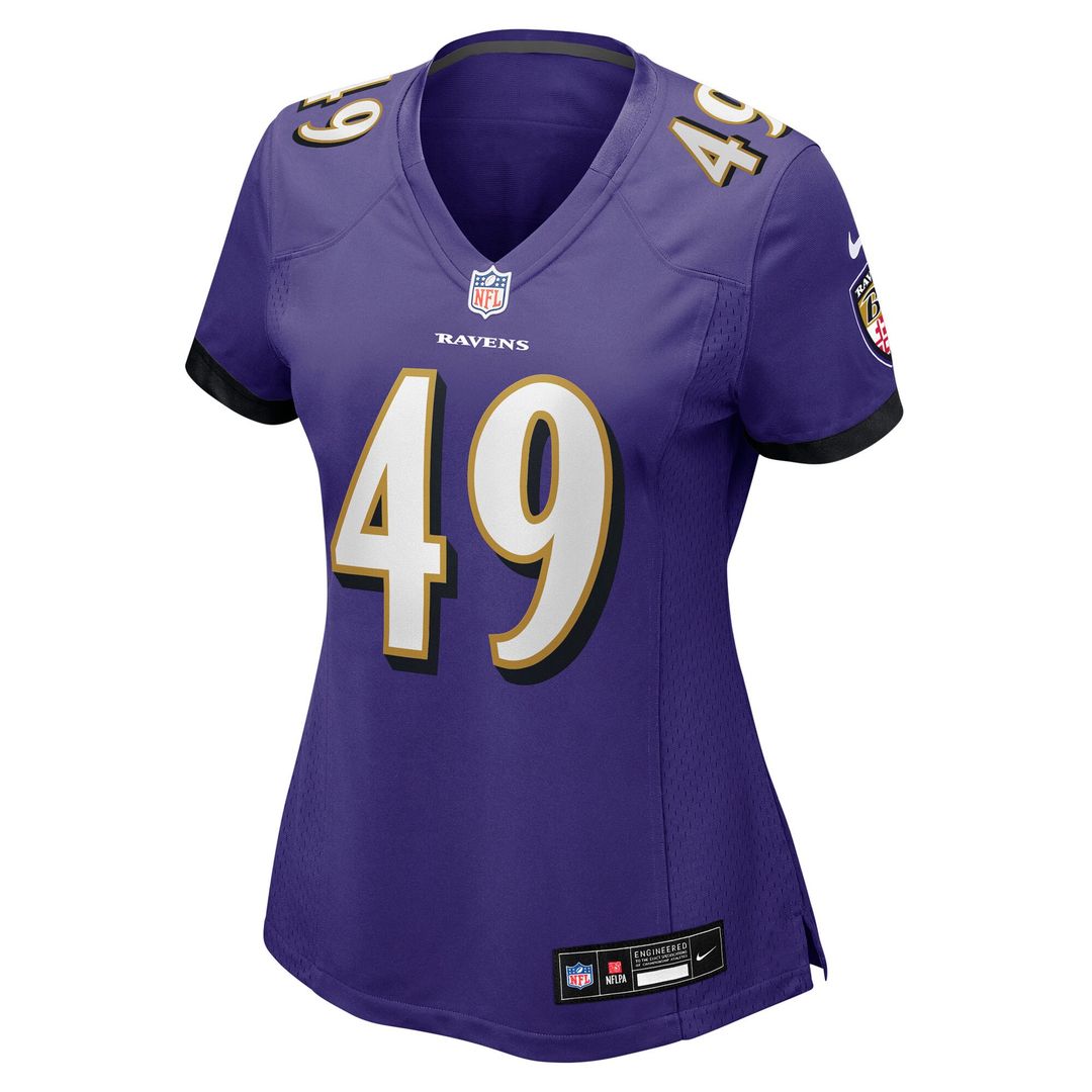 Jay Higgins IV Baltimore Ravens Nike Women's Team Game Jersey -  Purple