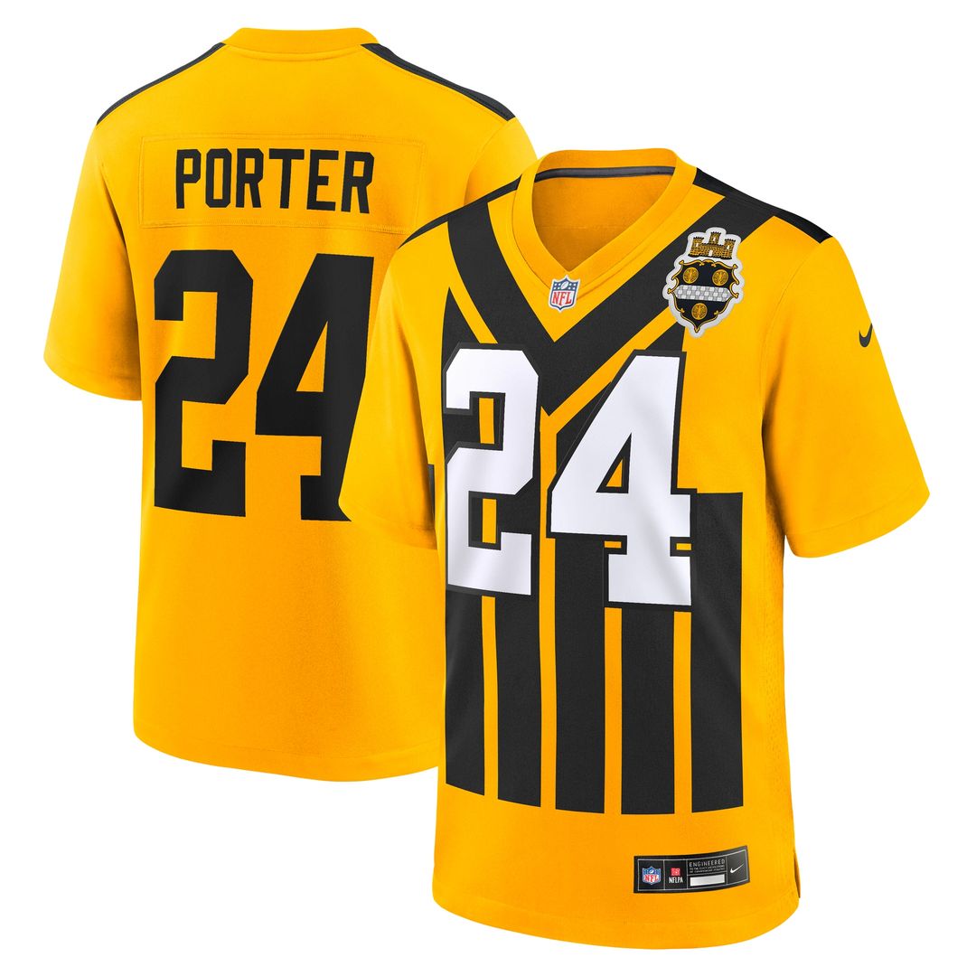 Joey Porter Jr. Pittsburgh Steelers Nike Alternate 1933 Throwback Game Jersey - Gold