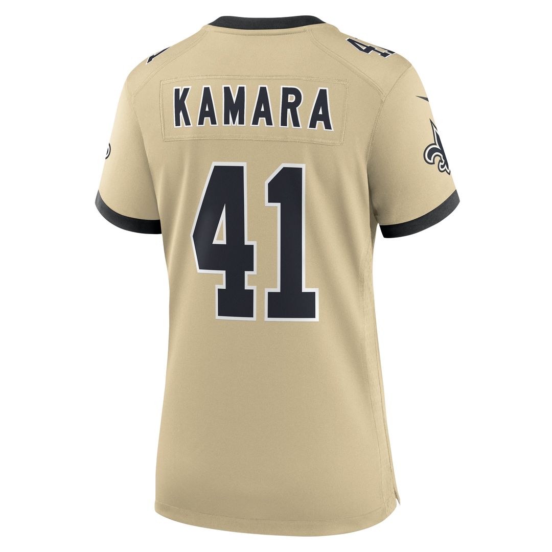 Alvin Kamara New Orleans Saints Nike Women's Gameday Golds Alternate Game Player Jersey - Gold