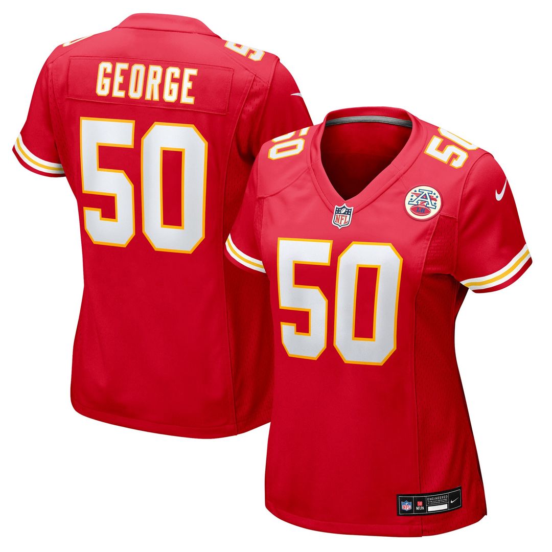 Brandon George Kansas City Chiefs Nike Women's Team Game Jersey -  Red