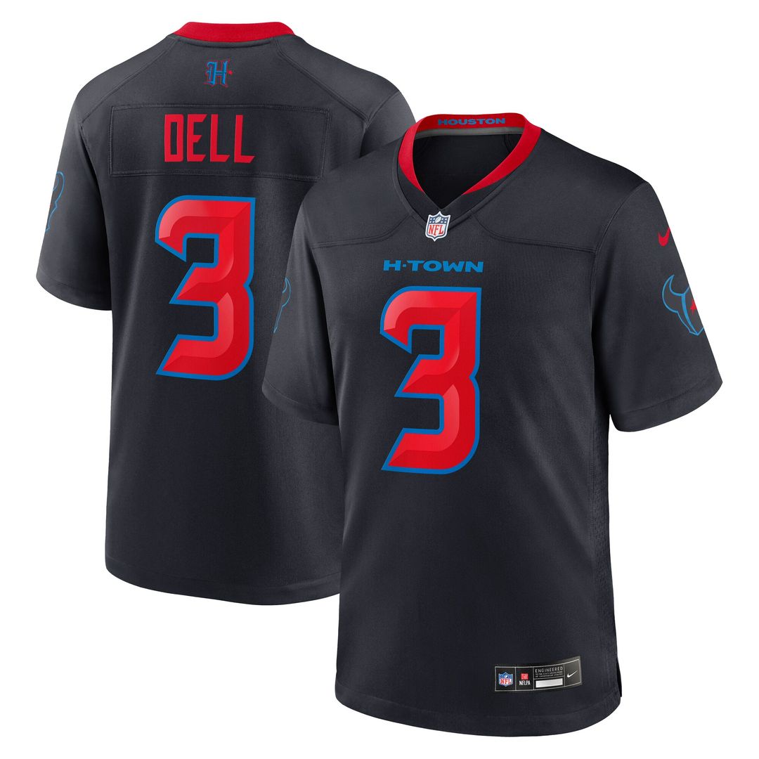 Tank Dell Houston Texans Nike 2nd Alternate Game Jersey -  Navy