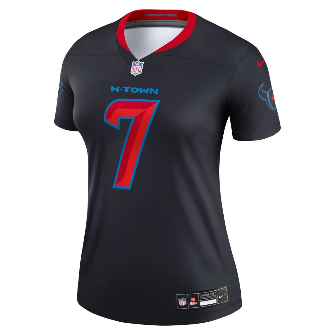 C.J. Stroud Houston Texans Nike Women's Alternate Legend Player Performance Top -  Navy