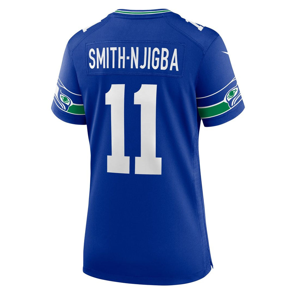 Jaxon Smith-Njigba Seattle Seahawks Nike Women's Throwback Player Game Jersey - Royal