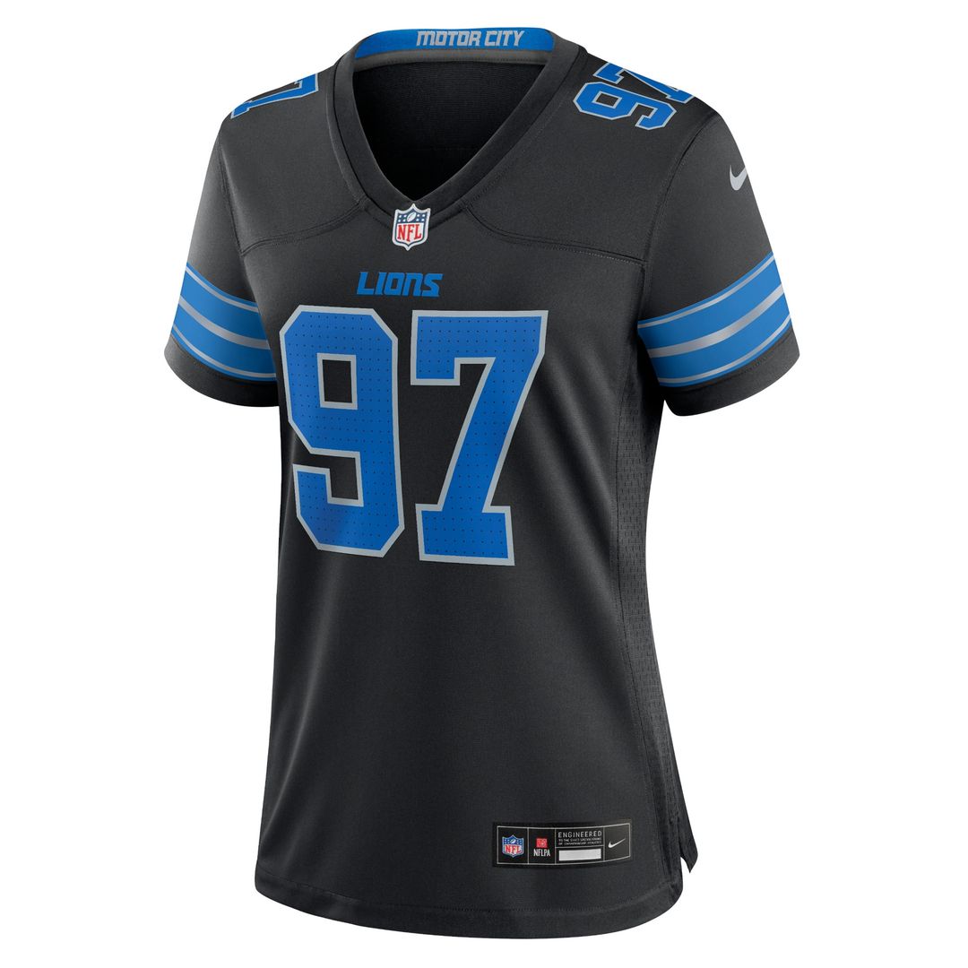 Aidan Hutchinson Detroit Lions Nike Women's 2nd Alternate Game Jersey - Black