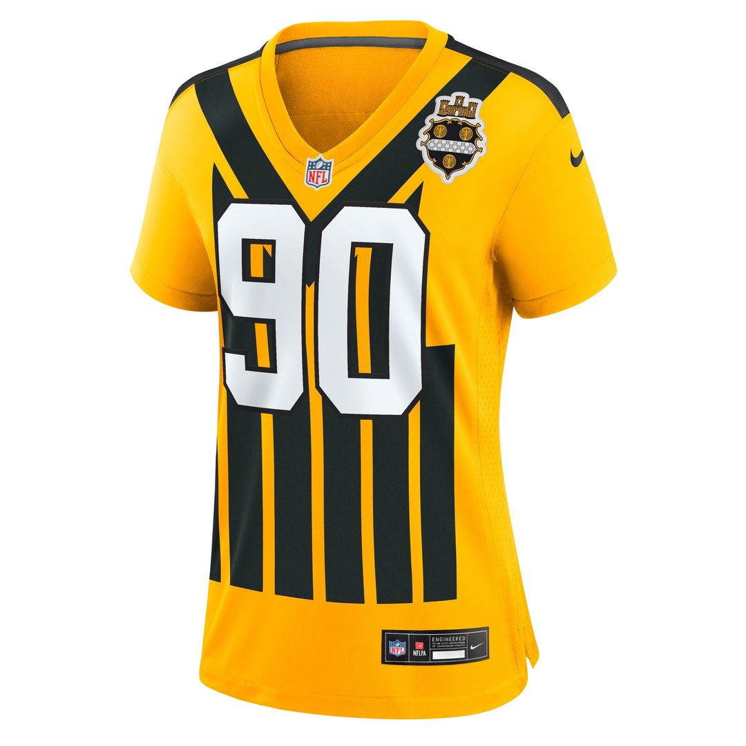 T.J. Watt Pittsburgh Steelers Nike Women's Alternate 1933 Throwback Game Jersey - Gold