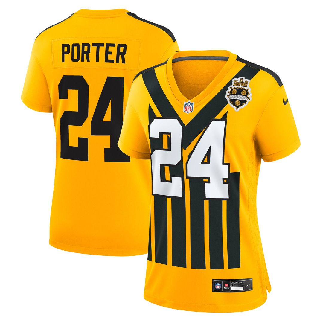Joey Porter Jr. Pittsburgh Steelers Nike Women's Alternate 1933 Throwback Game Jersey - Gold