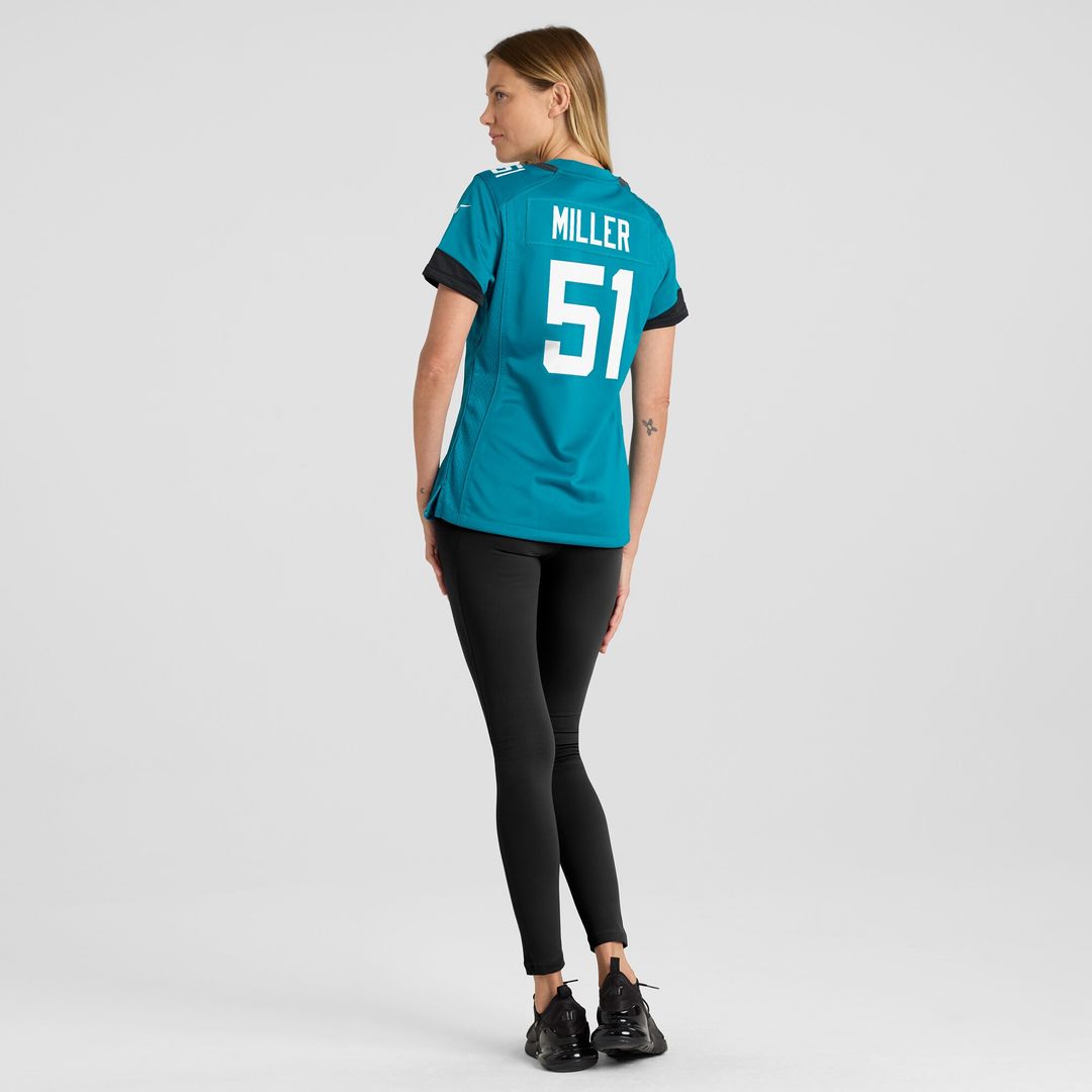 Ventrell Miller Jacksonville Jaguars Nike Women's  Game Jersey -  Teal
