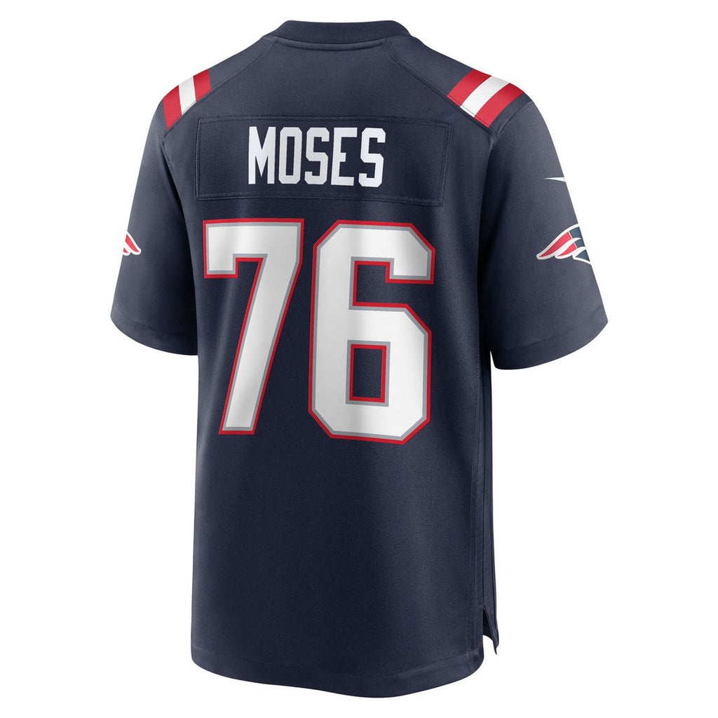 Morgan Moses New England Patriots Nike Team Game Jersey -  Navy