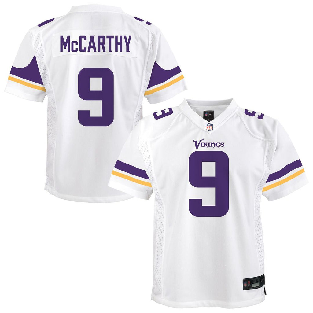J.J. McCarthy Minnesota Vikings Nike Youth Game Jersey - White