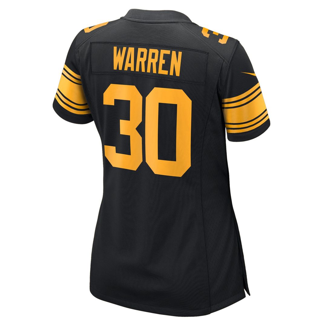 Jaylen Warren Pittsburgh Steelers Nike Women's Alternate Game Jersey -  Black