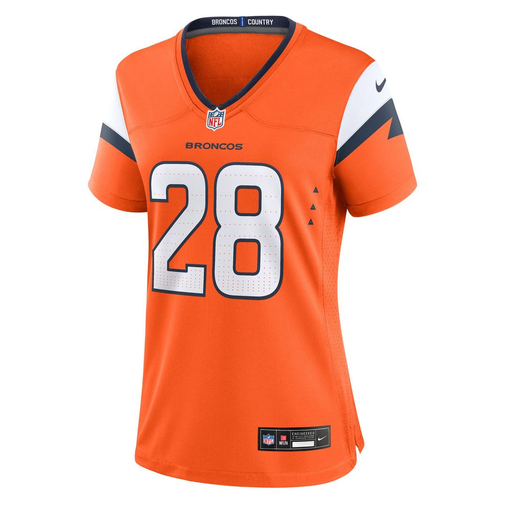 Tyler Badie Denver Broncos Nike Women's Team Game Jersey -  Orange
