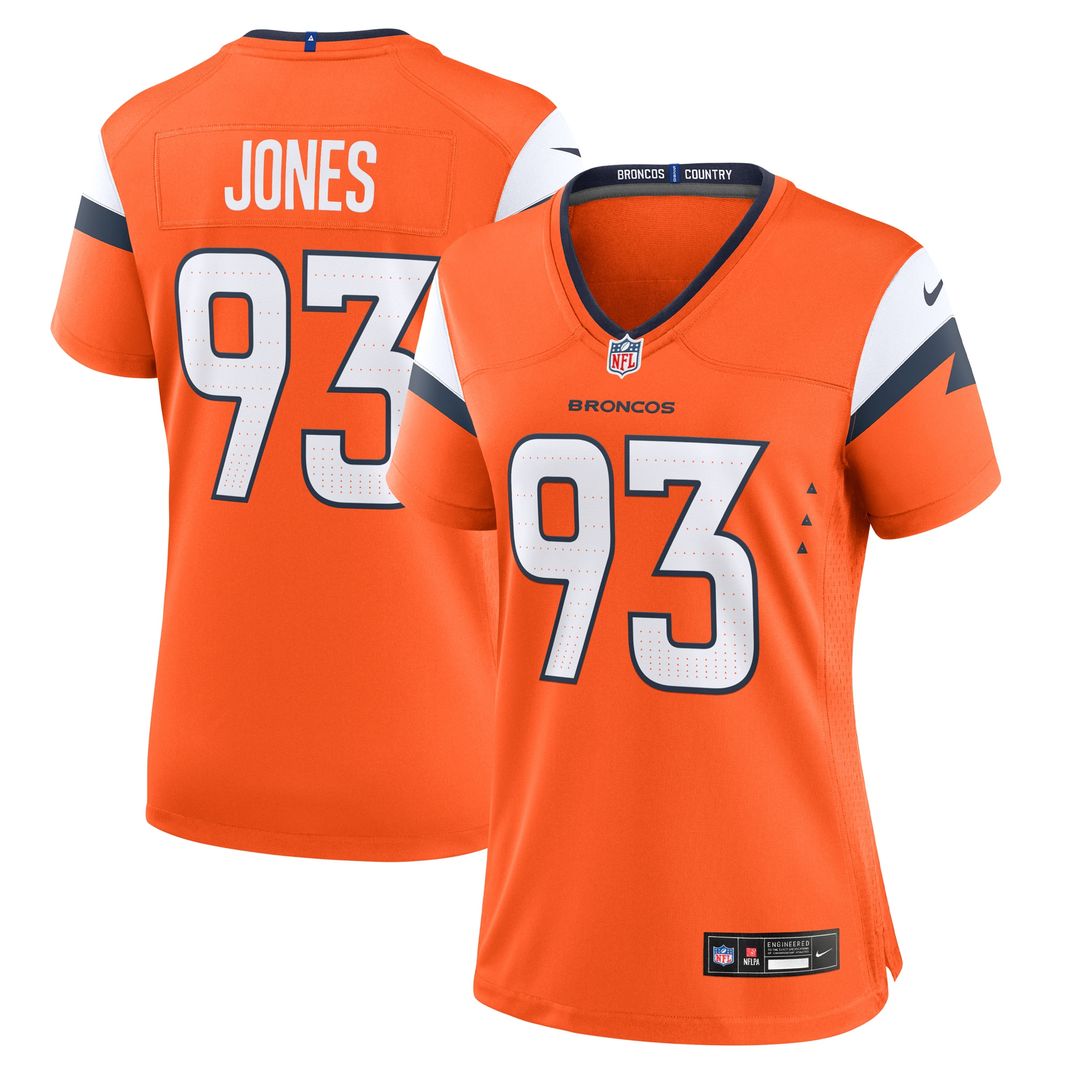 D.J. Jones Denver Broncos Nike Women's Team Game Jersey -  Orange