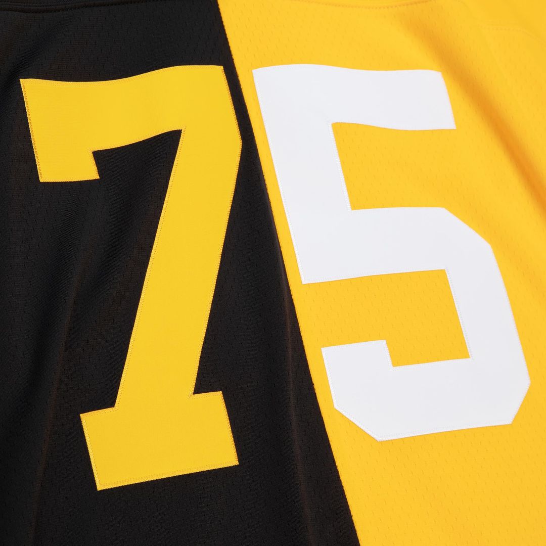 Joe Greene Pittsburgh Steelers Mitchell & Ness 1976 Split Legacy Replica Jersey - Black/Gold
