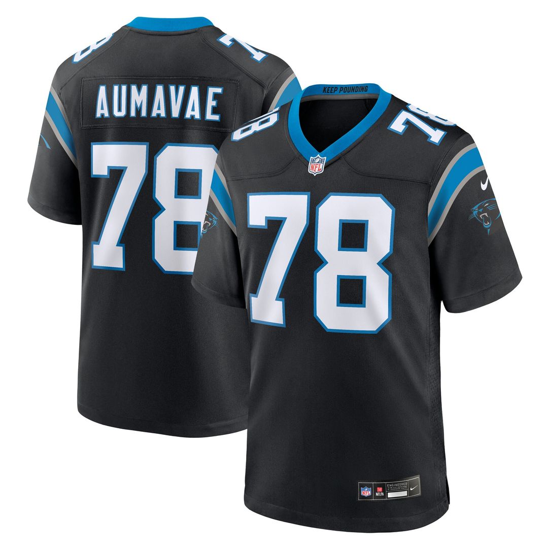 Popo Aumavae Carolina Panthers Nike Team Game Jersey -  Black