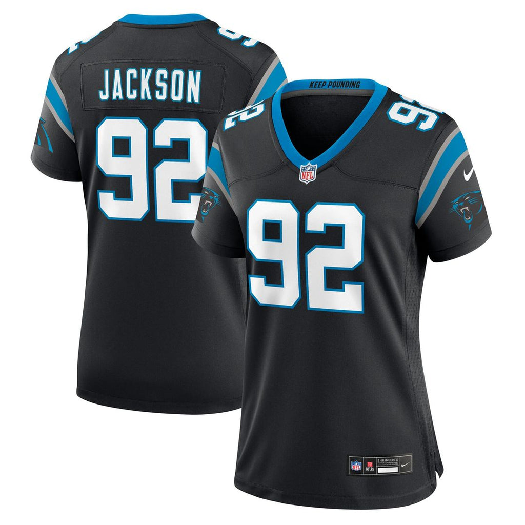 Cam Jackson Carolina Panthers Nike Women's Team Game Jersey -  Black