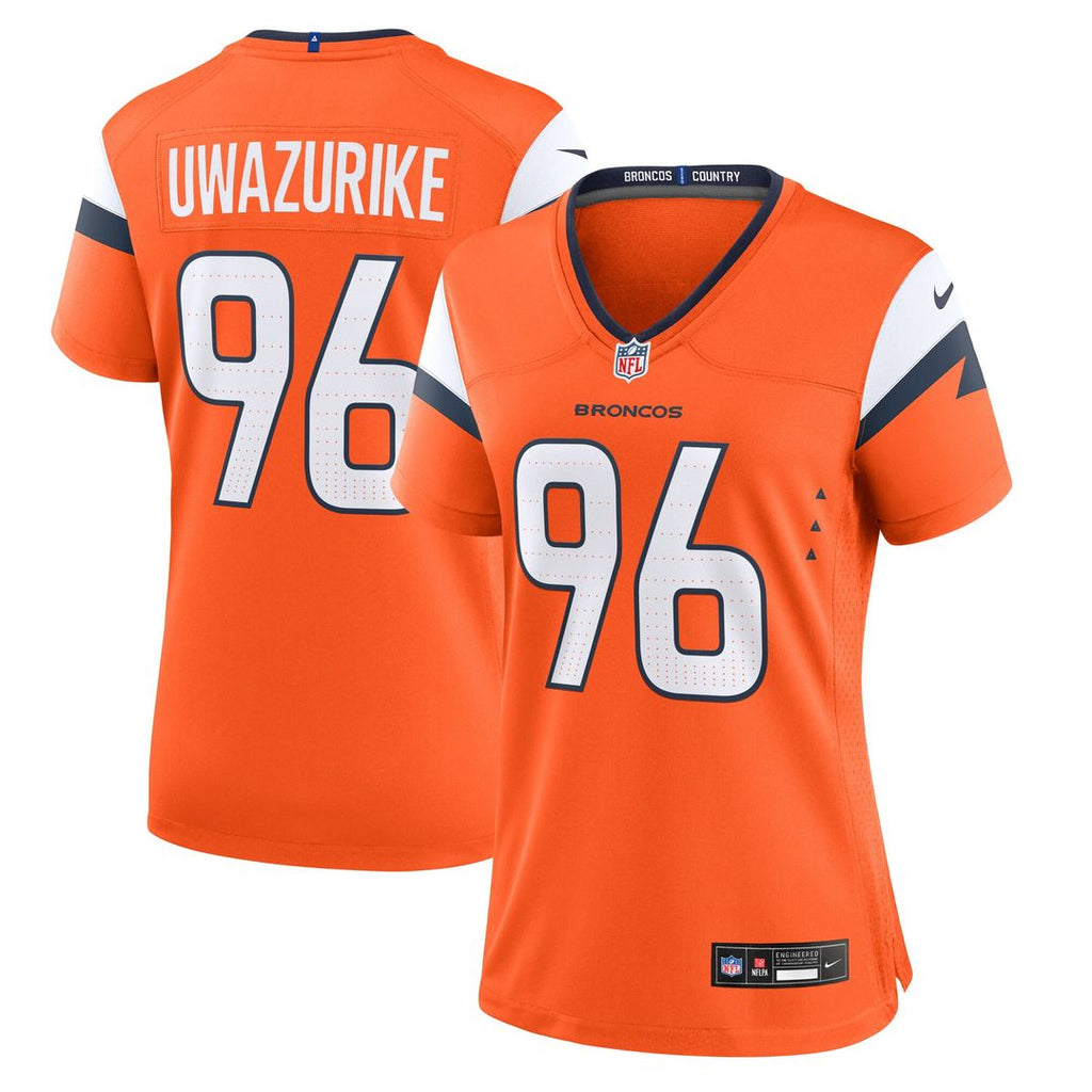 Eyioma Uwazurike Denver Broncos Nike Women's Team Game Jersey -  Orange
