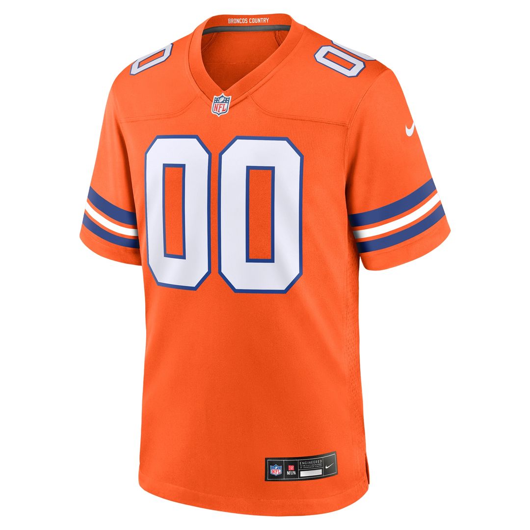 Denver Broncos Nike Mile High Collection 1977 Throwback Custom Game Jersey - Orange