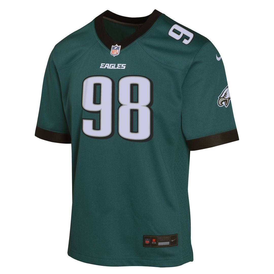 Jalen Carter Philadelphia Eagles Nike Youth Game Player Jersey - Midnight Green