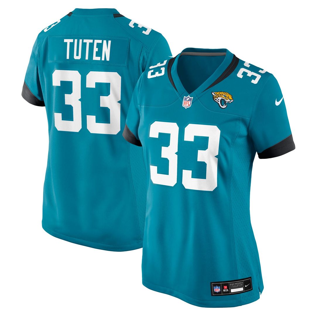 Bhayshul Tuten Jacksonville Jaguars Nike Women's Team Game Jersey -  Teal