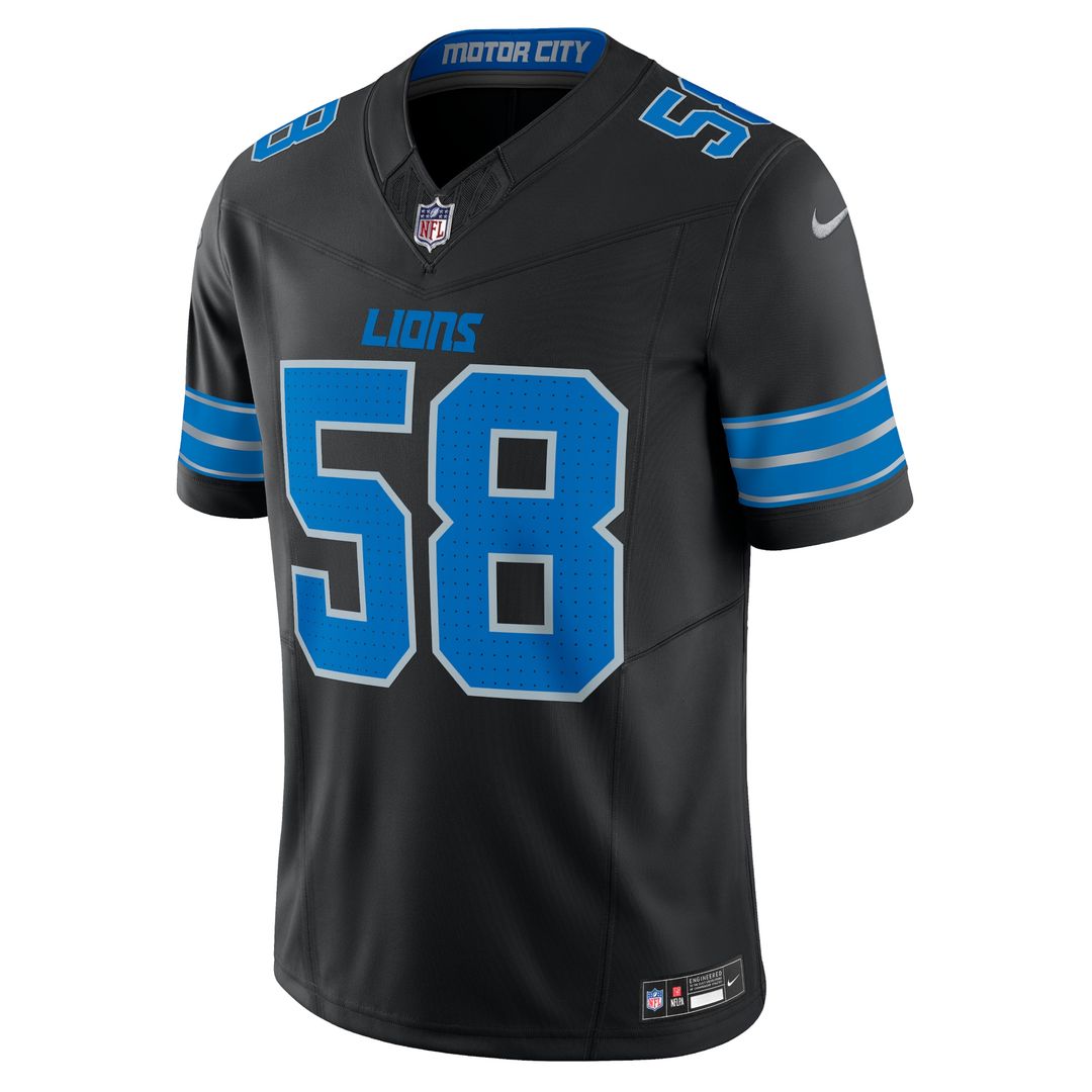 Penei Sewell Detroit Lions Nike Vapor F.U.S.E. Alternate Limited Jersey - Black