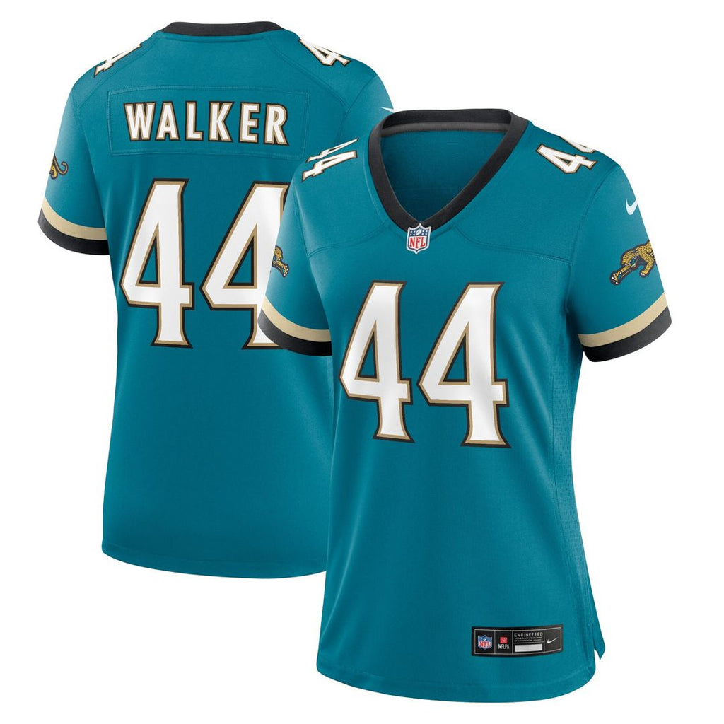 Travon Walker Jacksonville Jaguars Nike Women's Prowler Throwback Game Jersey - Teal