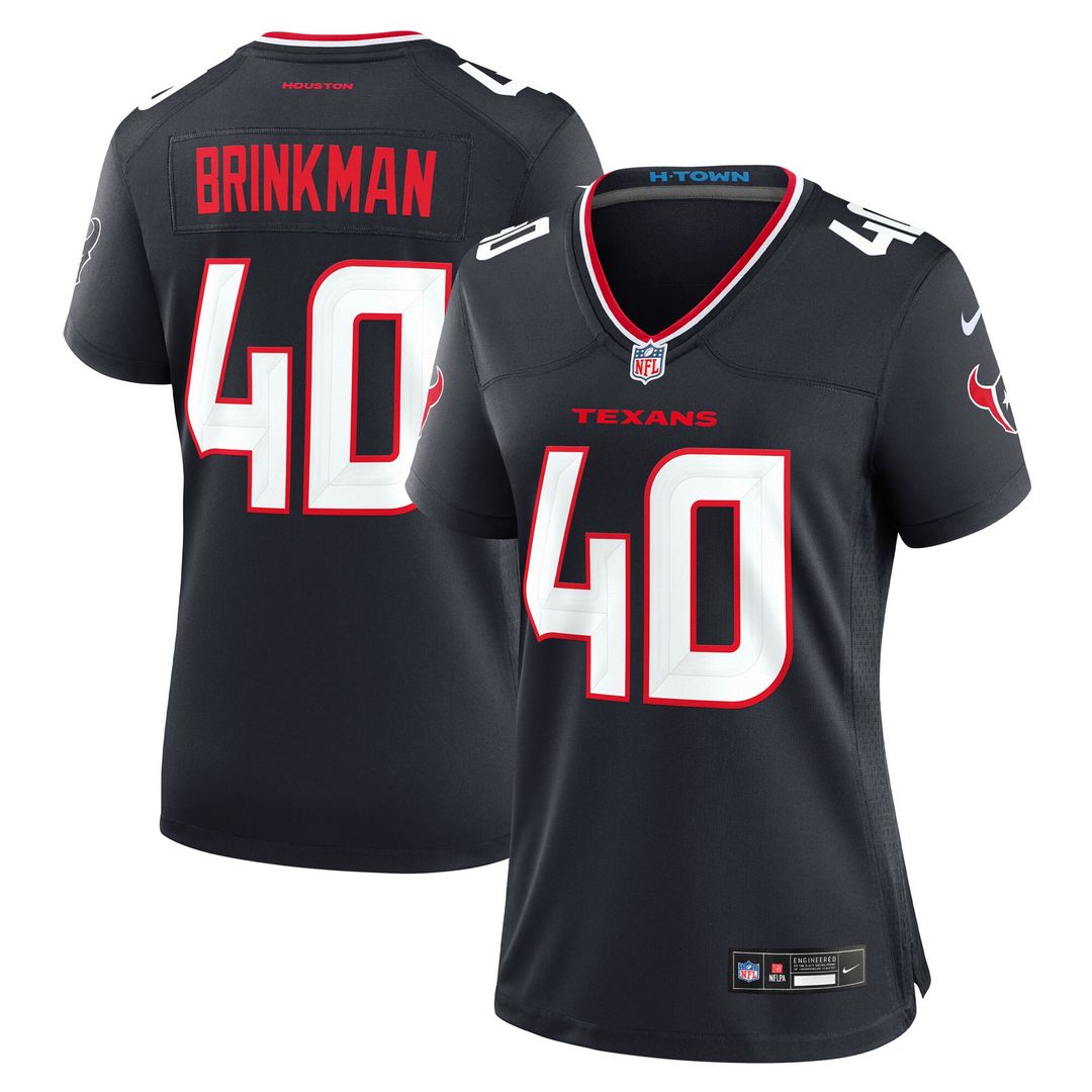 Austin Brinkman Houston Texans Nike Women's Team Game Jersey -  Navy