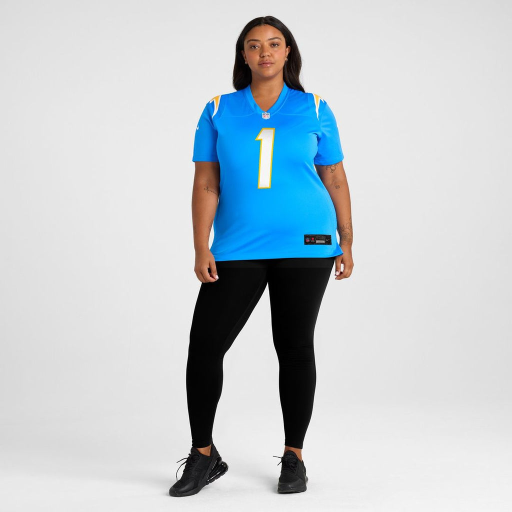 Number 1 Bride Los Angeles Chargers Nike Women's Game Jersey - Powder Blue