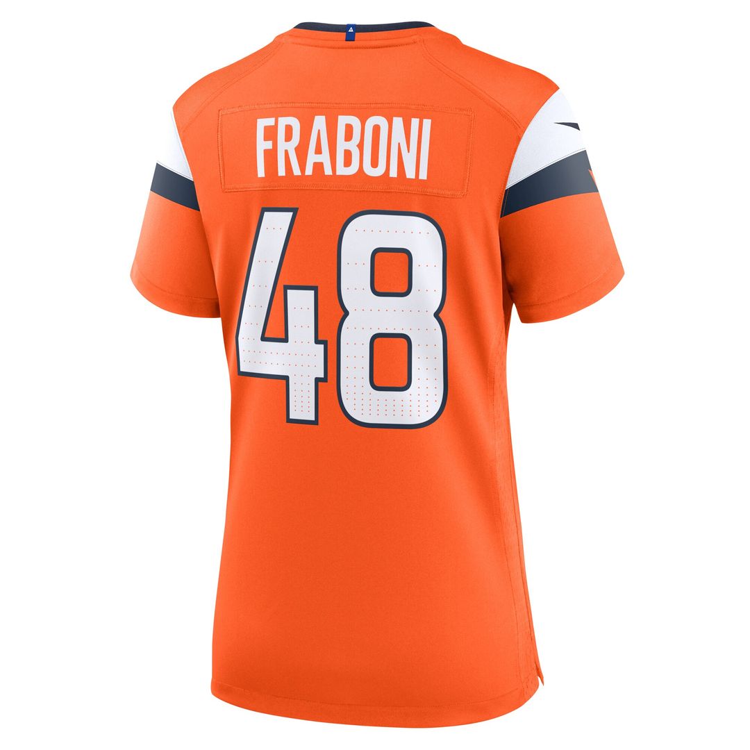 Mitchell Fraboni Denver Broncos Nike Women's Team Game Jersey -  Orange