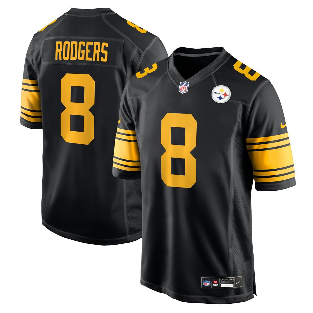 Aaron Rodgers Pittsburgh Steelers Nike Alternate Game Jersey -  Black