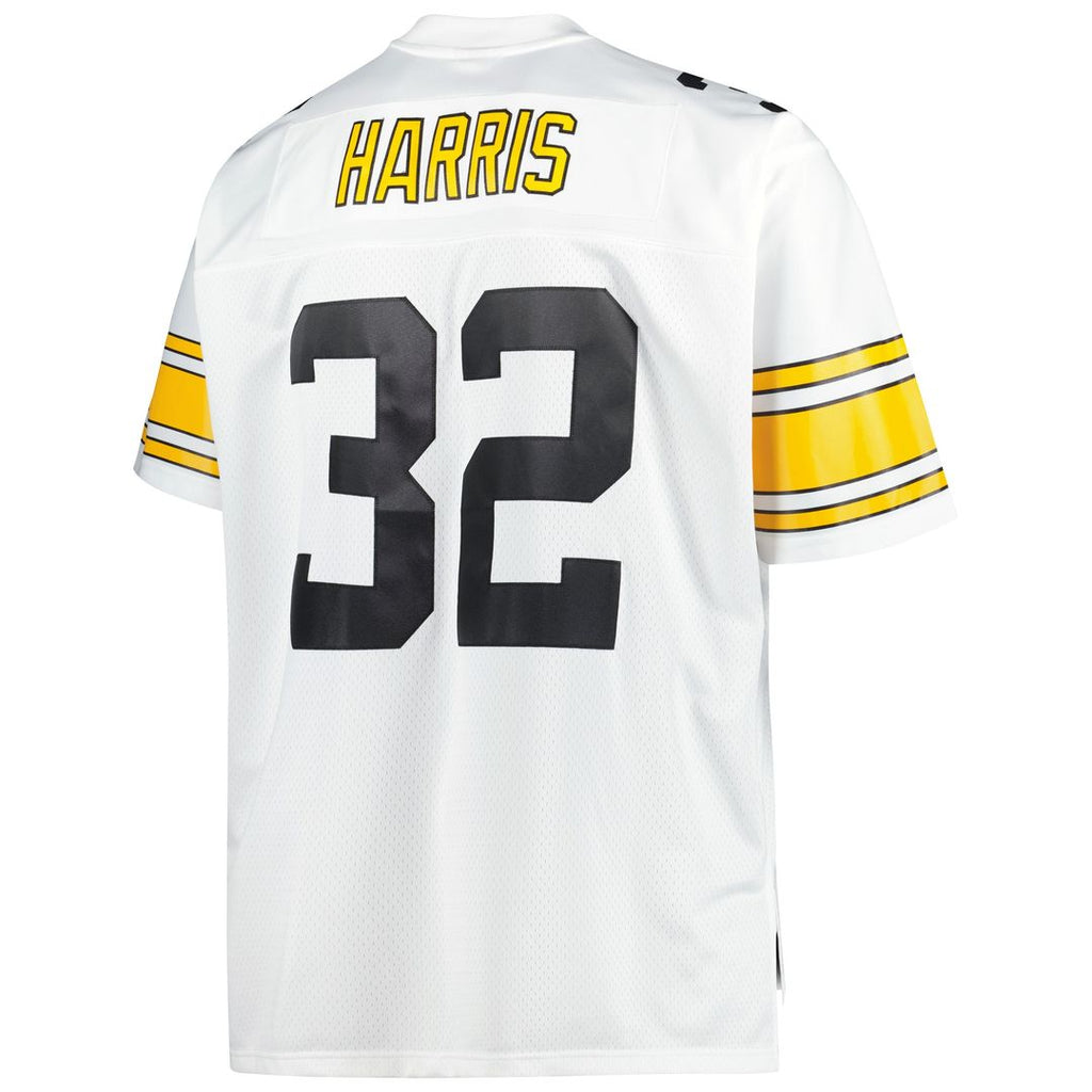 Franco Harris Pittsburgh Steelers Mitchell & Ness Big & Tall 1976 Retired Player Replica Jersey - White