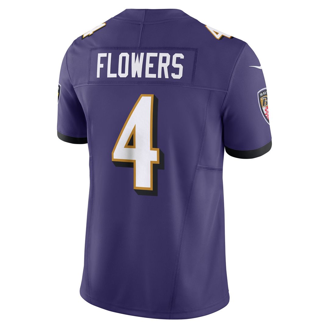 Zay Flowers Baltimore Ravens Nike Vapor F.U.S.E. Limited Jersey - Purple