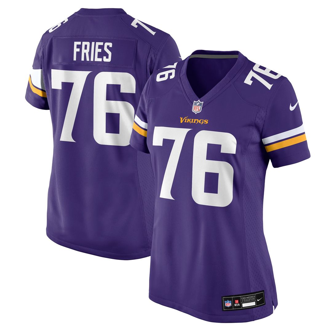 Will Fries Minnesota Vikings Nike Women's Team Game Jersey -  Purple