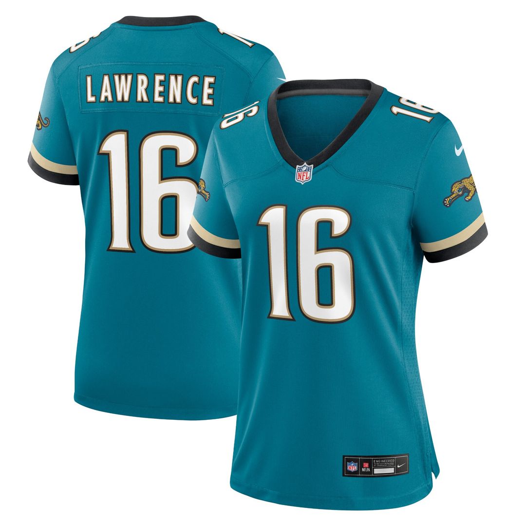 Trevor Lawrence Jacksonville Jaguars Nike Women's Prowler Throwback Game Jersey - Teal