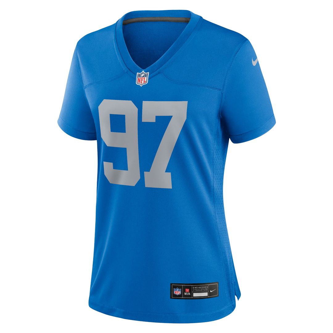 Aidan Hutchinson Detroit Lions Nike Women's Alternate Game Jersey - Blue