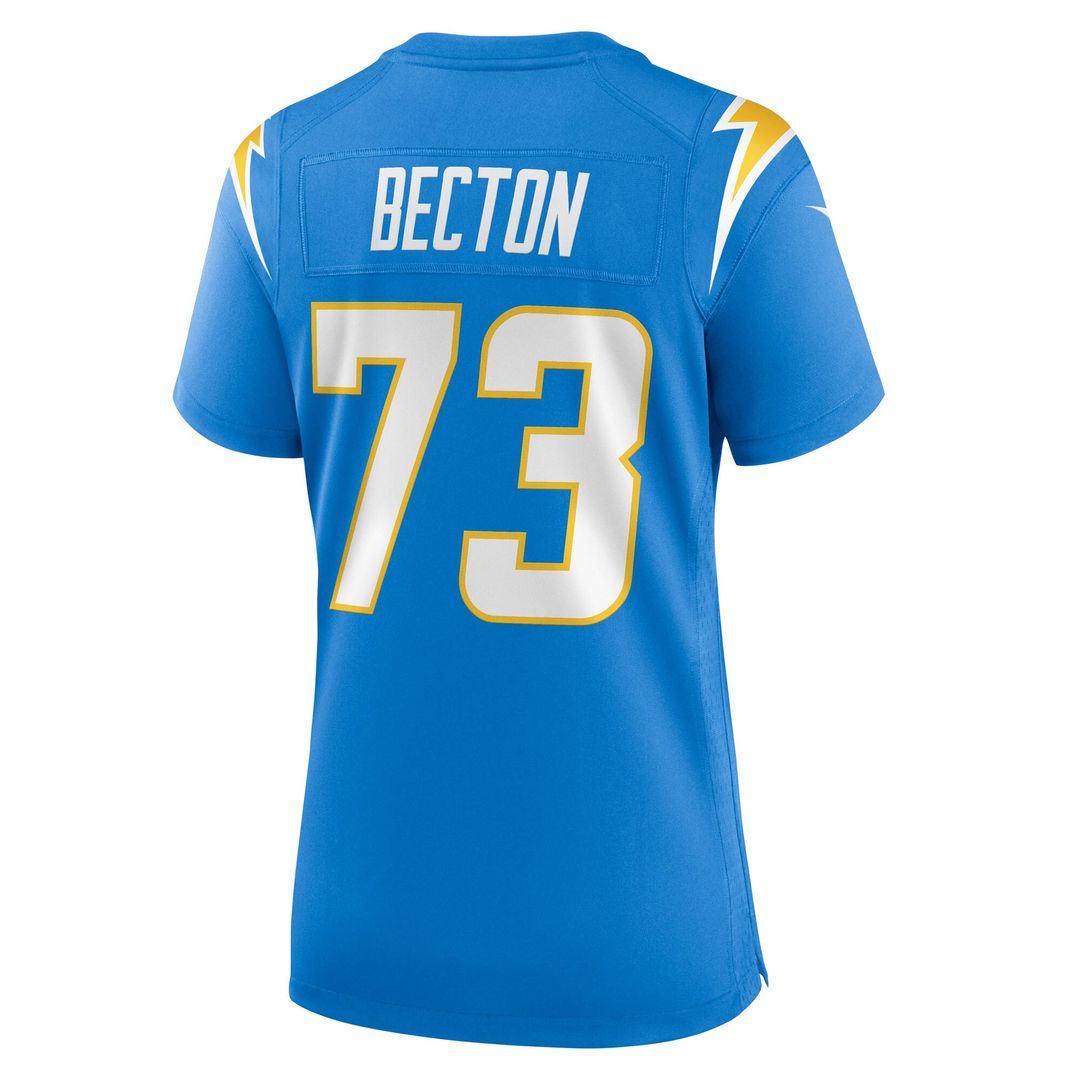Mekhi Becton Los Angeles Chargers Nike Women's Team Game Jersey -  Powder Blue