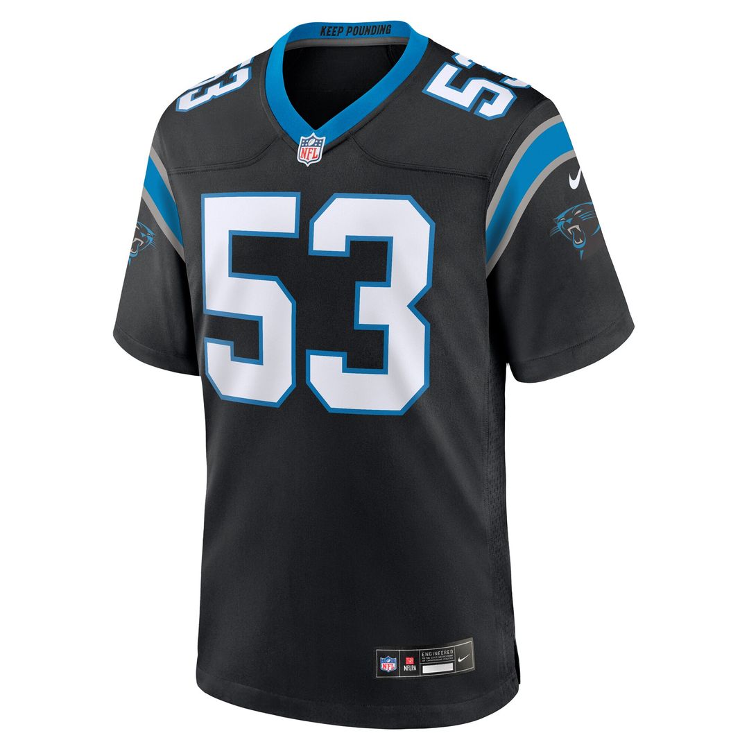 Claudin Cherelus Carolina Panthers Nike Team Game Jersey -  Black