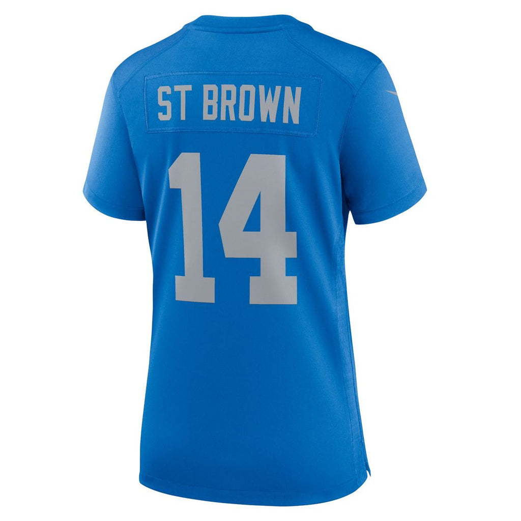 Amon-Ra St. Brown Detroit Lions Nike Women's Alternate Game Jersey - Blue