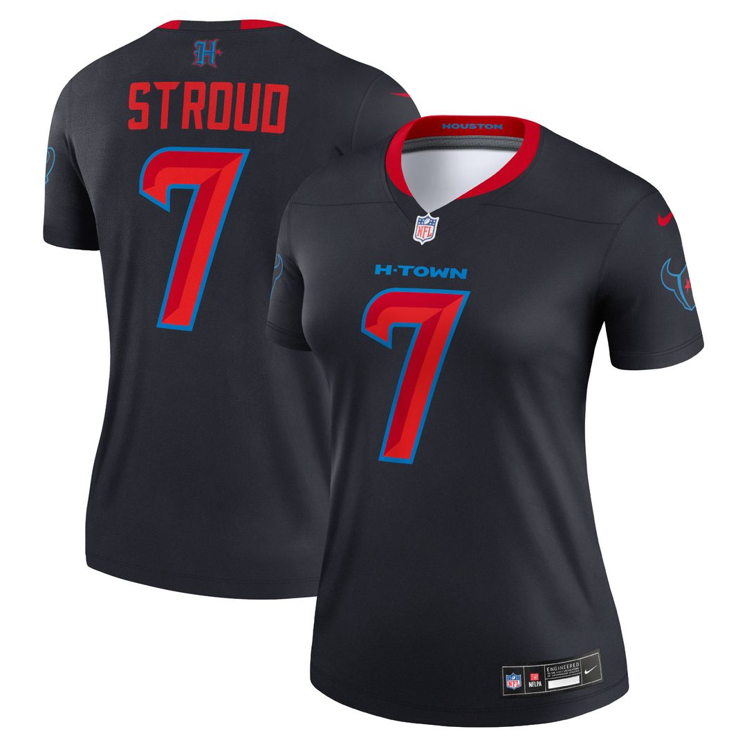 C.J. Stroud Houston Texans Nike Women's Alternate Legend Player Performance Top -  Navy