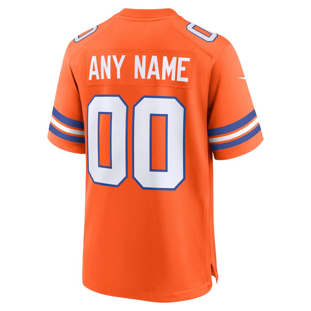 Denver Broncos Nike Youth 2nd Alternate Custom Replica Jersey - Orange