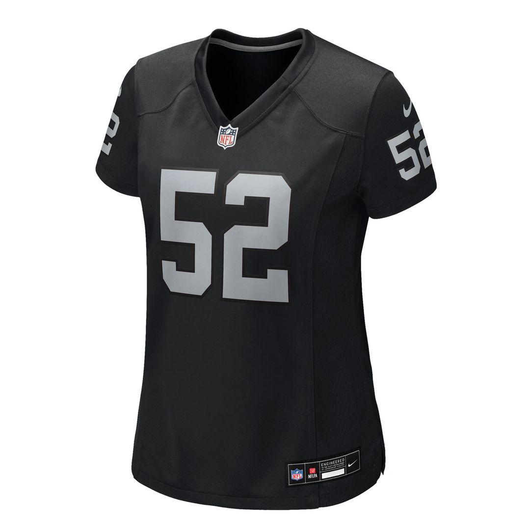 Elandon Roberts Las Vegas Raiders Nike Women's Team Game Jersey -  Black