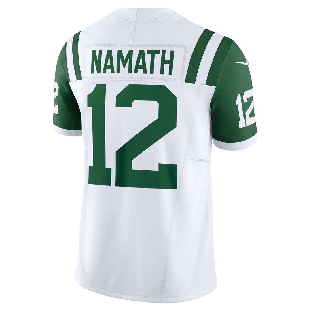 Joe Namath New York Jets Nike Classic Alternate Vapor F.U.S.E. Retired Player Limited Jersey - White