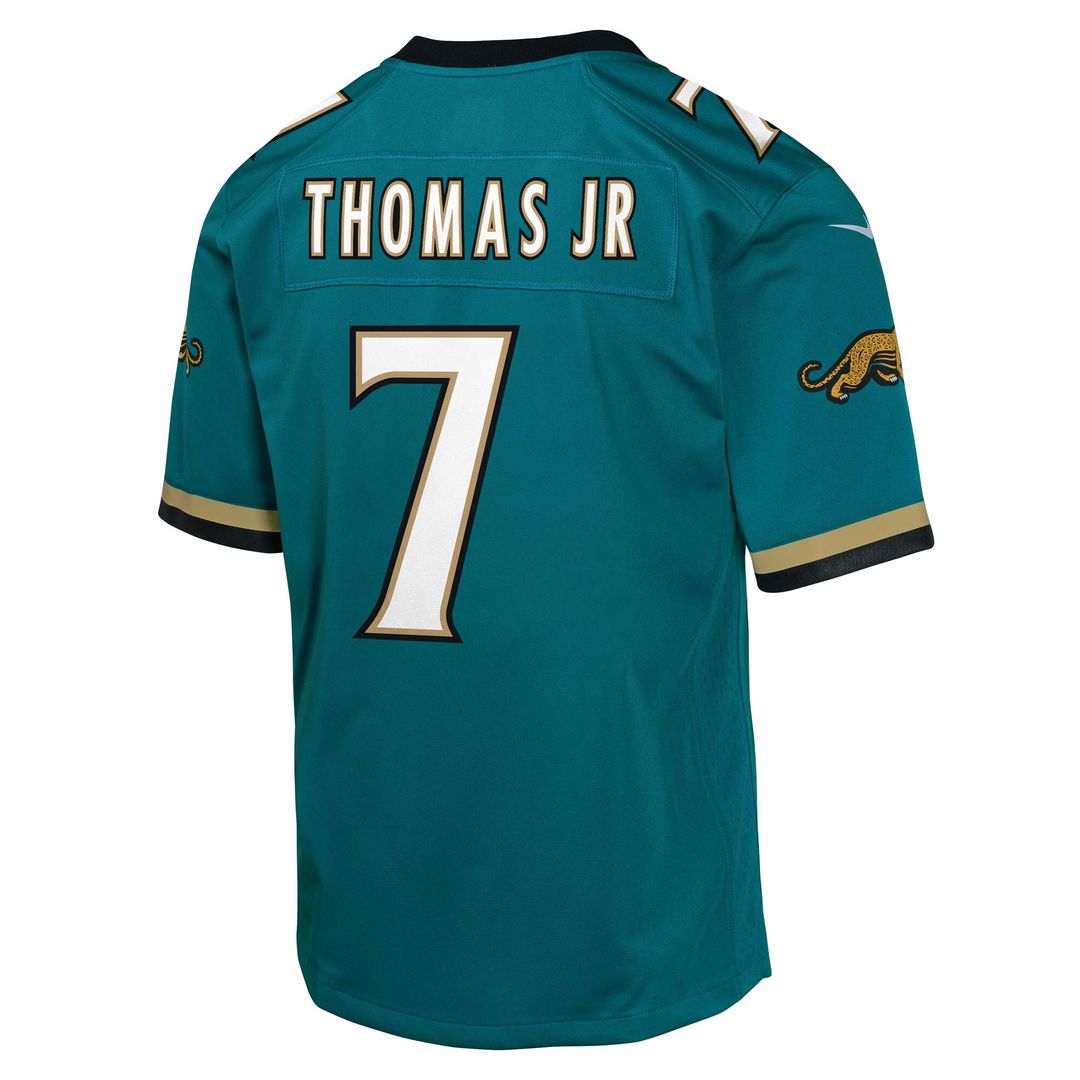 Brian Thomas Jr. Jacksonville Jaguars Nike Youth Alternate 2 Prowler Throwback Game Jersey - Teal