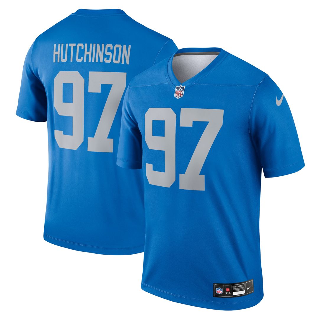 Aidan Hutchinson Detroit Lions Nike Legend Player Performance Top - Blue