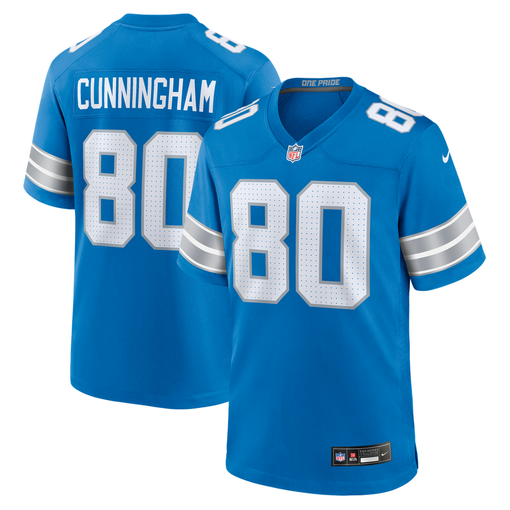 Malik Cunningham Detroit Lions Nike Team Game Jersey -  Blue