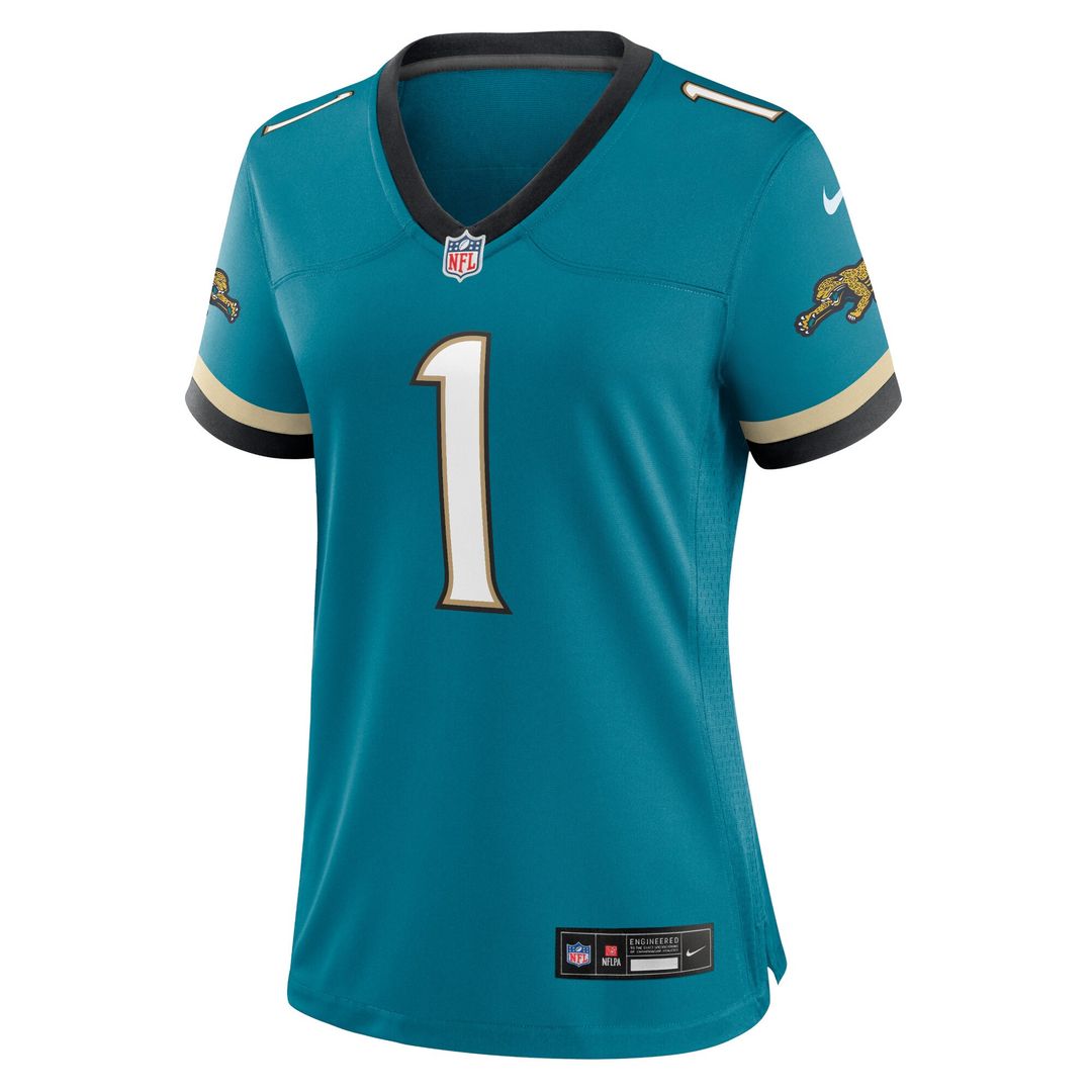 Travis Etienne Jr Jacksonville Jaguars Nike Women's Prowler Throwback Game Jersey - Teal