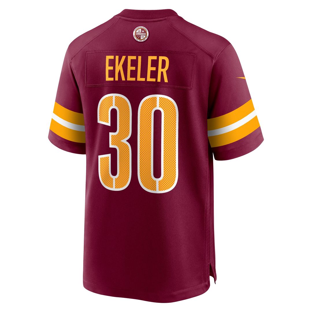 Austin Ekeler Washington Commanders Nike Game Player Jersey - Burgundy