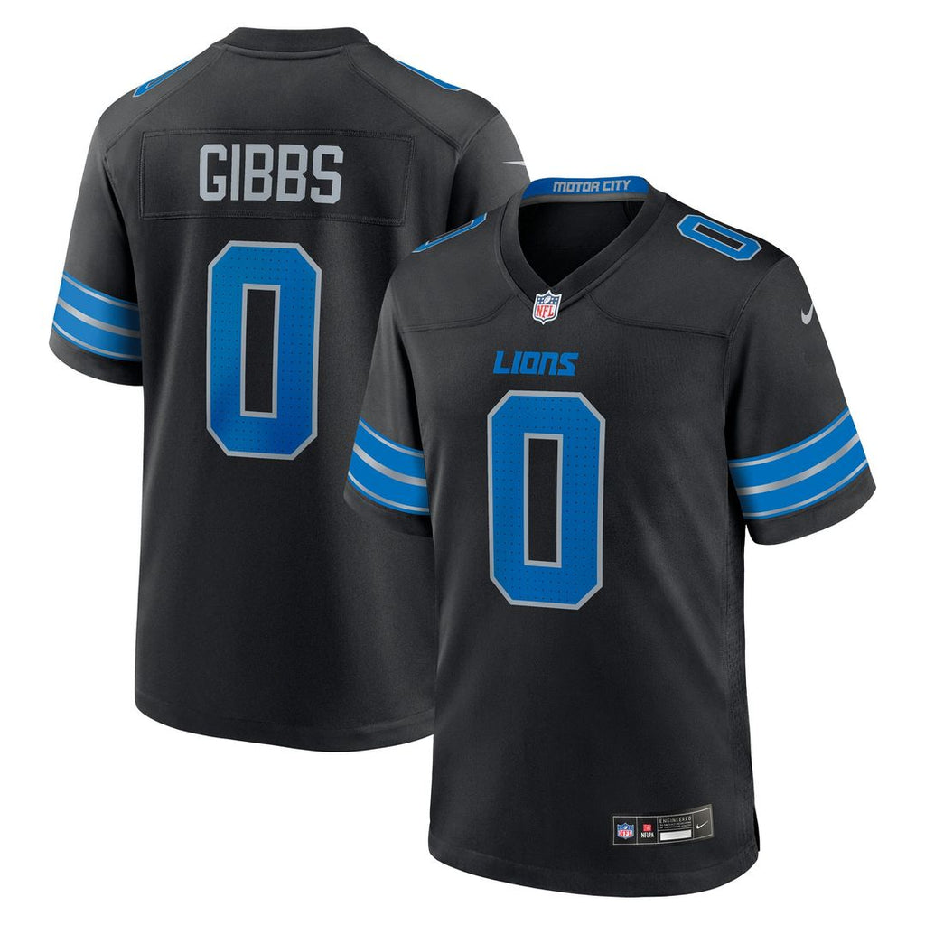 Jahmyr Gibbs Detroit Lions Nike 2nd Alternate Game Player Jersey - Black