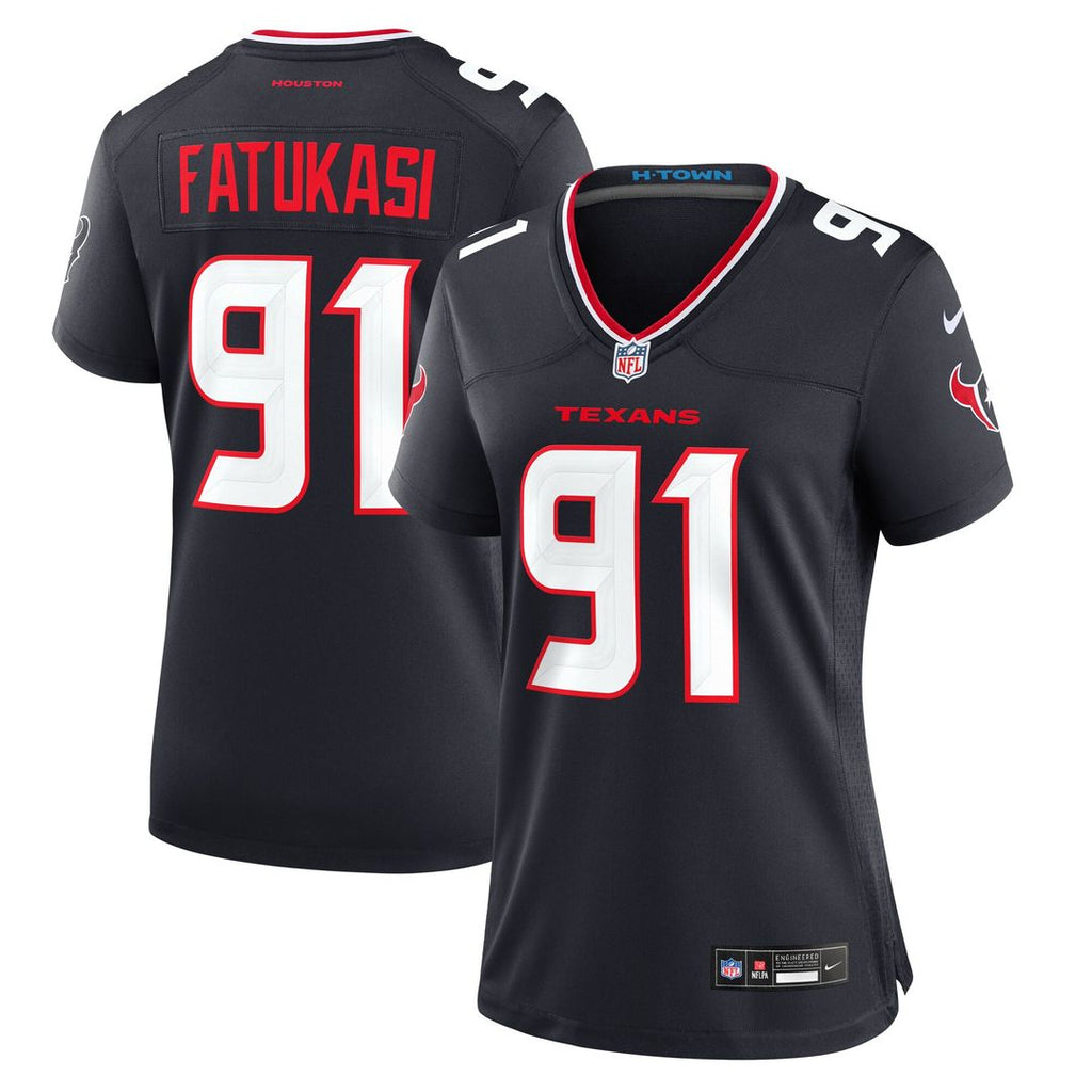 Folorunso Fatukasi Houston Texans Nike Women's Team Game Jersey -  Navy